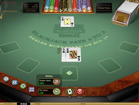 Play ReDeal Blackjack Online .